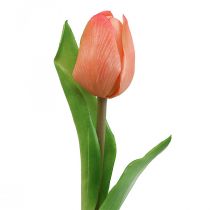 Flor artificial Tulipa Peach Real Touch flor de primavera H21cm