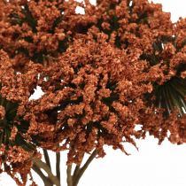 Itens Flores artificiais flores decorativas marrons em um buquê de 4 peças