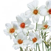 Itens Flores artificiais Cosmea flores de seda branca Alt.51cm 3 unidades