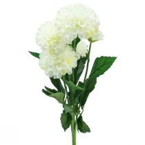Itens Flores artificiais dálias decorativas brancas artificiais 50cm