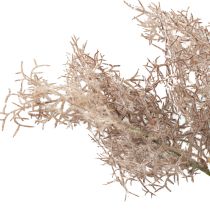 Decoração de flores artificiais, ramo de coral, ramos decorativos branco marrom 40 cm 4 unidades