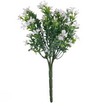 Flores artificiais decoração buquê de flores artificiais planta de gelo branco 26cm