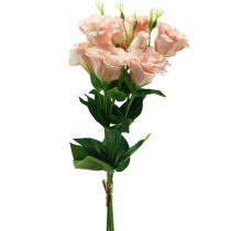 Itens Flores artificiais Eustoma Lisianthus rosa 52 cm 5 unidades