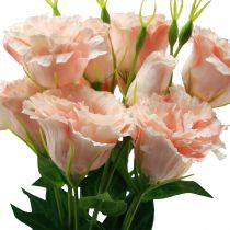 Itens Flores artificiais Eustoma Lisianthus rosa 52 cm 5 unidades