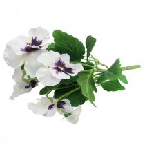 Flores Artificiais, Flores de Seda, Amores-Perfeitos Roxo Branco 29cm