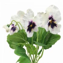 Flores Artificiais, Flores de Seda, Amores-Perfeitos Roxo Branco 29cm
