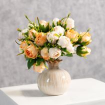 Itens Buquê de rosas artificiais para decoração de mesa elegante, 31 cm, 3 peças.