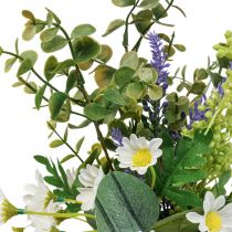Bouquet artificial com decoração de flores artificiais de eucalipto 48cm