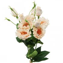 Itens Flores artificiais lisianthus creme 51cm decoração de flores 5 unidades