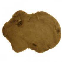 Itens Tapete de pele tapete decorativo de pele sintética marrom 55×38cm