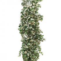 Guirlanda de buxo artificial verde branco lavado L148cm