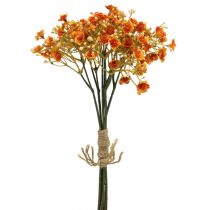 Gypsophila flores artificiais Gypsophila Orange L30cm 6pcs em cacho