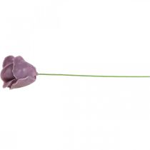 Itens Rosas artificiais cera lilás rosas decorativas cera Ø6cm 18 un