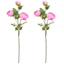 Itens Rosas Artificiais Peônias Artificiais em Rosa L80cm 2pcs