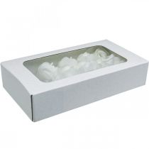 Itens Rosas artificiais cera branca rosas decorativas cera Ø6cm 18 un