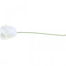 Itens Rosas artificiais cera branca rosas decorativas cera Ø6cm 18 un