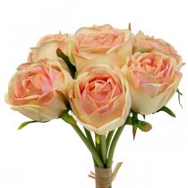 Rosas artificiais rosas artificiais rosas 28cm cacho 7 peças
