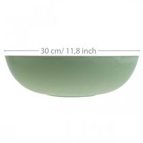 Itens Vaso redondo, decoração de flores, tigela de plástico, recipiente para arranjos, verde, branco manchado, A8,5cm, Ø30cm