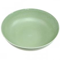 Itens Vaso redondo, decoração de flores, tigela de plástico, recipiente para arranjos, verde, branco manchado, A8,5cm, Ø30cm