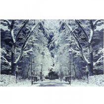 Itens Parque paisagístico de inverno com quadro LED com lanternas Mural LED 58x38cm