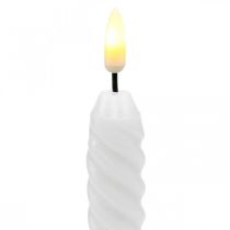 Velas LED branco temporizador cera real para bateria 25cm 2pcs