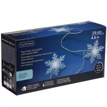 Itens Guirlanda de LED flocos de neve ao ar livre branco frio 24 LED 460cm