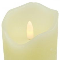 Vela LED Creme de Cera Real para Bateria com Temporizador Altura 13cm