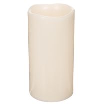 Itens Vela LED grande para funcionamento a bateria com temporizador, branco quente, para uso externo, 25 cm