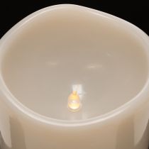 Itens Vela LED grande para funcionamento a bateria com temporizador, branco quente, para uso externo, 25 cm
