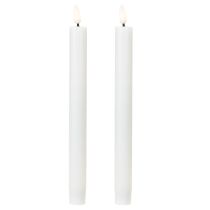 Itens Velas LED velas cônicas brancas cera branca quente 24,5 cm 2 peças