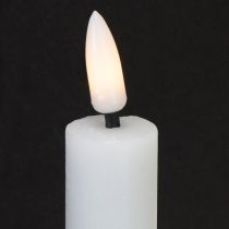Itens Velas de LED brancas cônicas de cera, branco quente, 24,5 cm, pacote com 2 unidades.