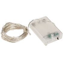 Itens Corrente de luz LED 100 Micro LED branco quente temporizador 4 peças