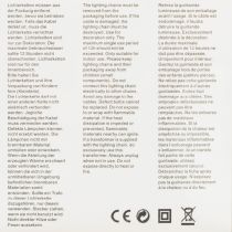 Itens Cordão de luzes LED, 50 lâmpadas, funciona a bateria, 5 m, branco quente