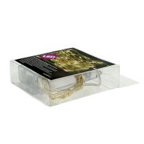 Itens Luzes de fada LED guirlanda branca quente dentro para bateria de 100