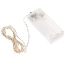 Itens Cordão de luzes LED para uso interno, alimentado por bateria, branco quente, 30 LEDs, 3m, 6 peças