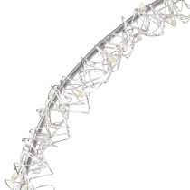 Itens Anel de LED decorativo em metal para pendurar prata branco quente 30cm