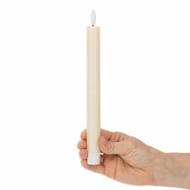 Itens Vela cônica de LED branca com luz branca quente, 24 cm, com temporizador, 2 unidades.