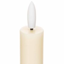 Itens Vela cônica de LED branca com luz branca quente, 24 cm, com temporizador, 2 unidades.