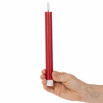 Itens Vela cônica de LED, vermelha com luz branca quente, 24 cm, 2 peças