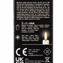 Itens Vela cônica de LED, vermelha com luz branca quente, 24 cm, 2 peças
