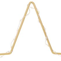 Itens Estrela com 50 LEDs, decoração de mesa em metal, funciona a bateria, para uso interno, 33 cm