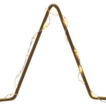 Itens Estrela com 50 LEDs, decoração de mesa em metal, funciona a bateria, para uso interno, 33 cm
