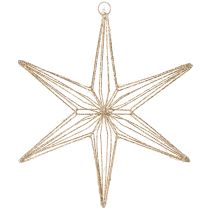 Itens Estrela decorativa de LED feita de arame para pendurar, para uso interno, 32 cm
