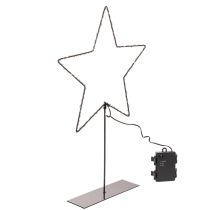 Itens Estrela LED com compartimento para pilhas e suporte para peitoril de janela e mesa, 46 cm