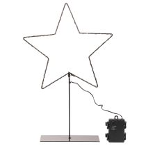 Itens Estrela LED com compartimento para pilhas e suporte para peitoril de janela e mesa, 46 cm