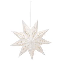 Itens Estrela de Natal decorativa em LED para pendurar, branco quente, para uso interno, 38 cm