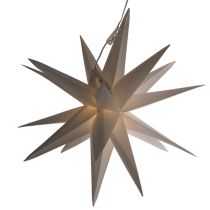 Itens Estrela decorativa de LED, branco quente, para exterior, com temporizador, 40 cm