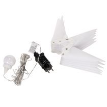 Itens Estrela decorativa de LED, branco quente, para exterior, com temporizador, 40 cm