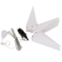 Itens Estrela de Natal LED, branca quente, com temporizador, para uso externo, 60 cm