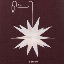 Itens Estrela de Natal LED, branca quente, com temporizador, para uso externo, 60 cm